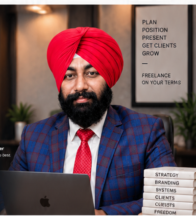 Karamjeet Singh setting up a freelance business